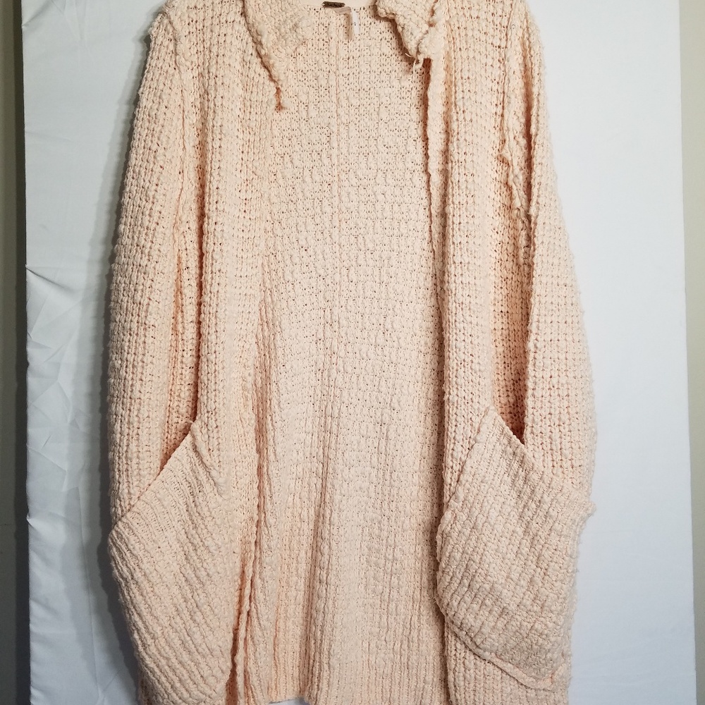 Free People Chunky Knitted Open Flow Jacket/Cardigan/Sweater Sz SP - Picture 1 of 6
